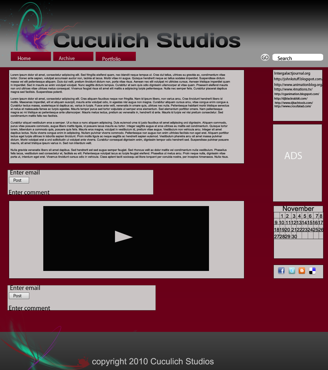 mockup to my blog site