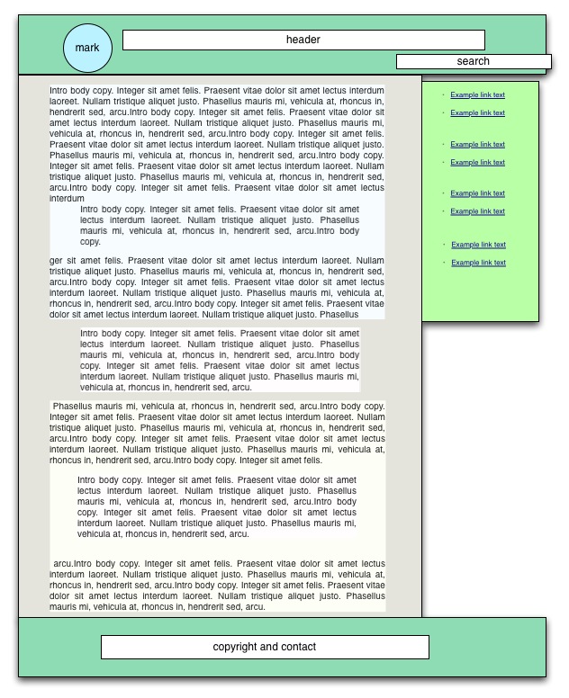  wireframe for my pr site